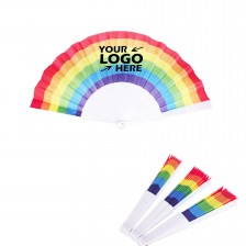 Plastic Frame Fabric Foldable Hand Fan